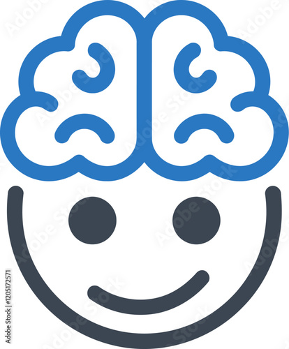 Smiling Brain Icon