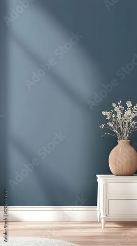 Empty room with wooden floo...