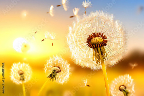 Dandelion Seeds Fly in the ...