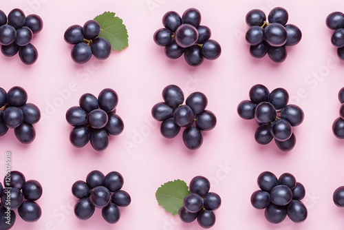 Fresh Black Grapes Arranged...