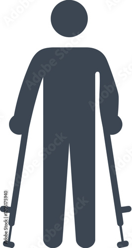 Crutches Support Icon