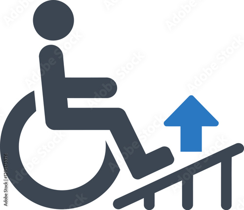 Wheelchair User Ramp Icon