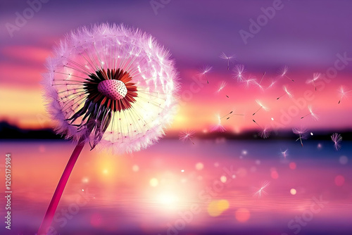 Dandelion Seeds Float Gentl...