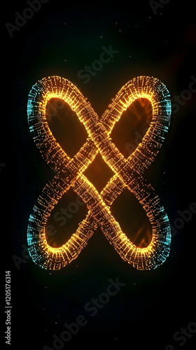 Glowing Abstract Shape Form...