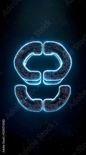 Glowing Futuristic Headset ...