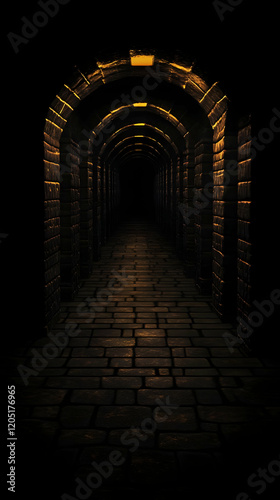 Dark Stone Corridor Leads i...