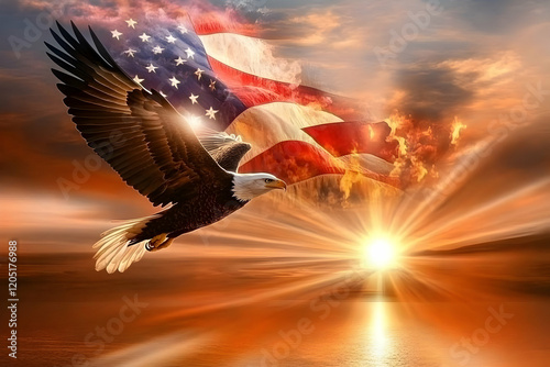 Majestic Bald Eagle Soaring...