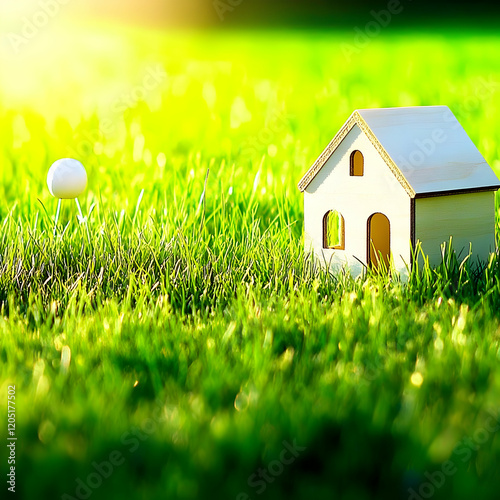 Small Wooden House Sits Pea...