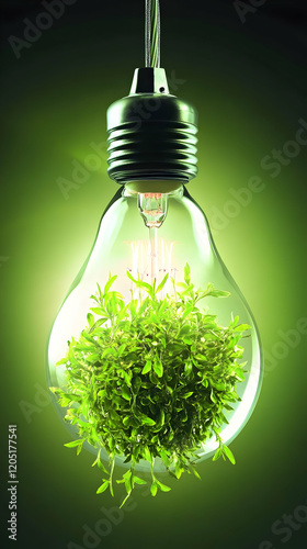 Glowing Green Plant Inside ...