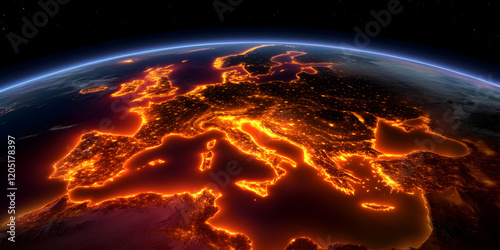 Europe at Night: City Light...