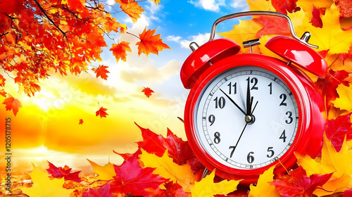 Red Alarm Clock Shows Eleve...