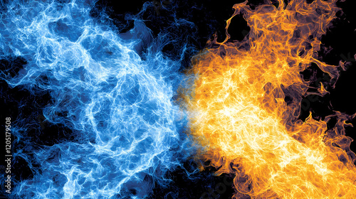 Abstract Fire and Ice Backg...