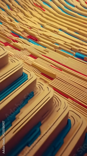 3D Abstract Background with...