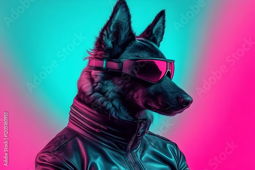 Stylish Dog Wears Futuristi...