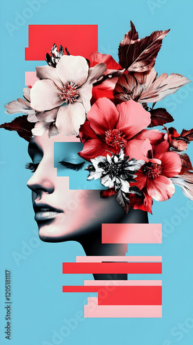 Floral Fantasy: Woman with ...