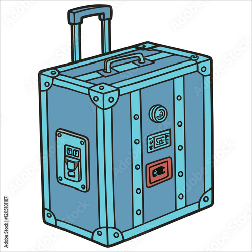 Travel locker design art and illustrator eps