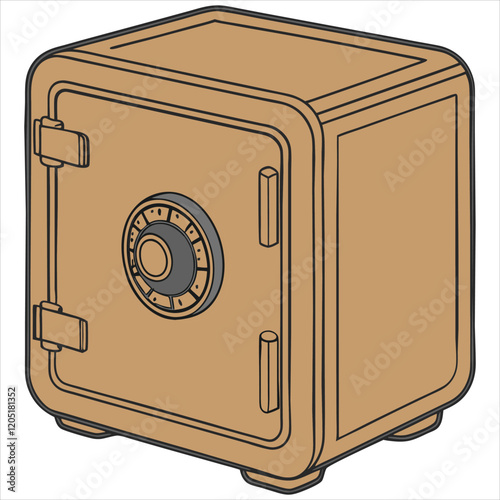 Travel locker design art and illustrator eps