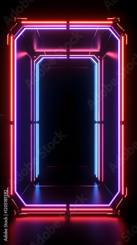 Neon Tunnel Illuminates Fut...
