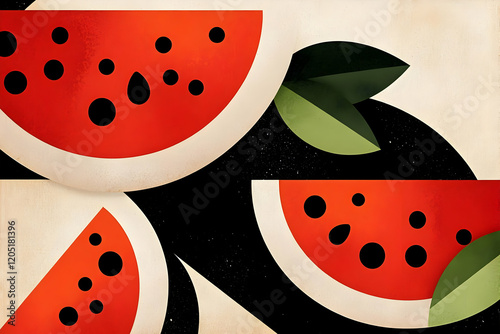 Abstract Watermelon Slices ...