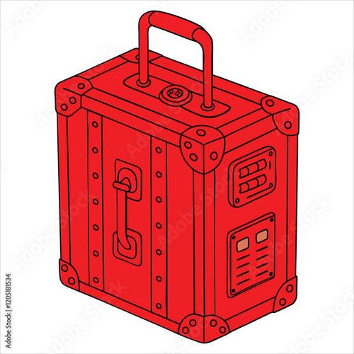 Travel locker design art and illustrator eps