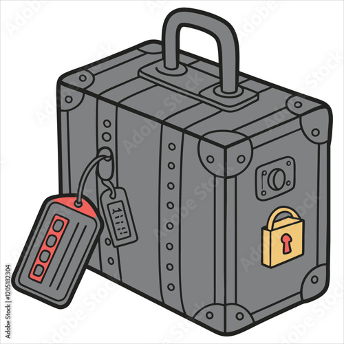 Travel locker design art and illustrator eps