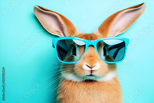 Cute Rabbit Wears Stylish B...