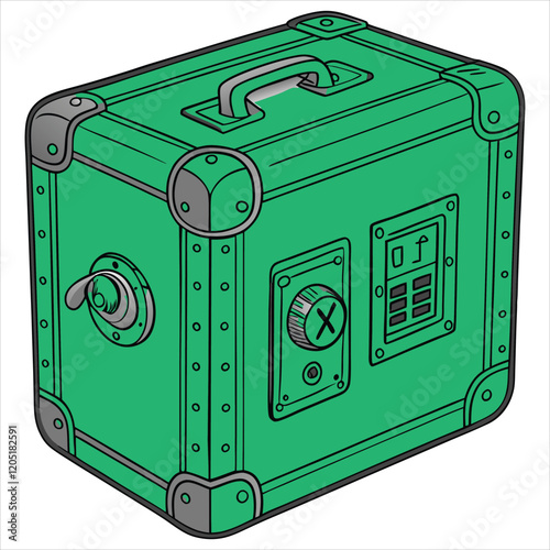 Travel locker design art and illustrator eps