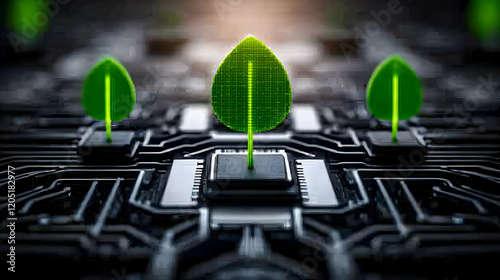 Green Leaves Grow on Circui...