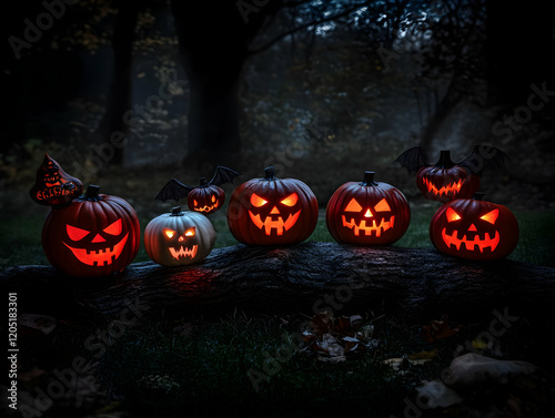 Glowing Carved Pumpkins Lin...
