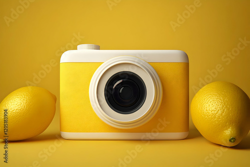 Yellow Camera Sits Between ...