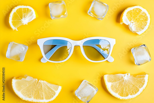 White sunglasses with ice c...