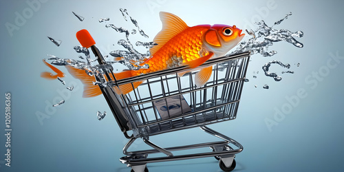 Goldfish Jumps Out of Shopp...