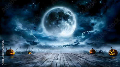 Spooky Halloween Night Scen...