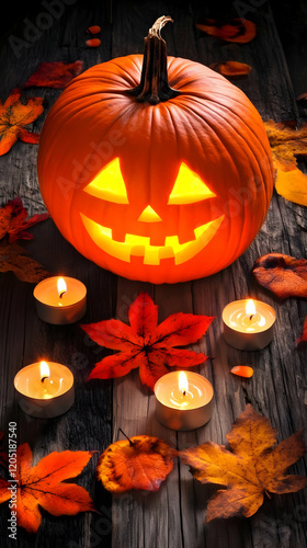 Glowing Jack-o'-lantern Sit...