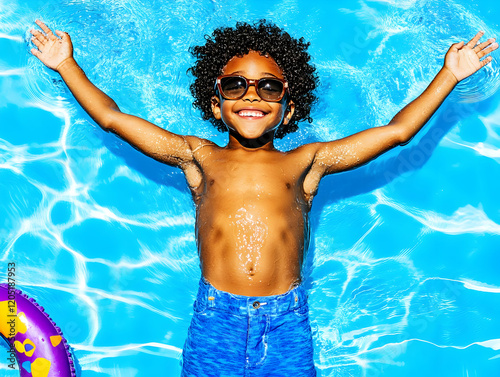 Young Child Floats Blissful...