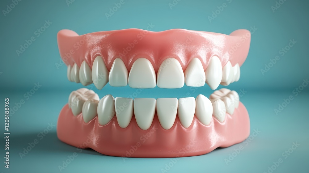 Obraz premium 3D Cute healthy tooth,tooth character with toothbrush ,Dental care illustration set,childrens dentistry concept,pain and lean on other teeth cause of tooth decay,dental care for kids.