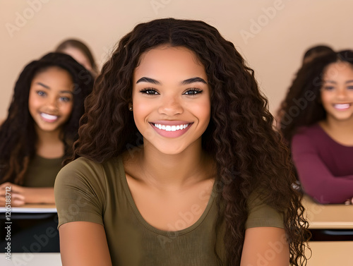Young Woman Smiles Confiden...