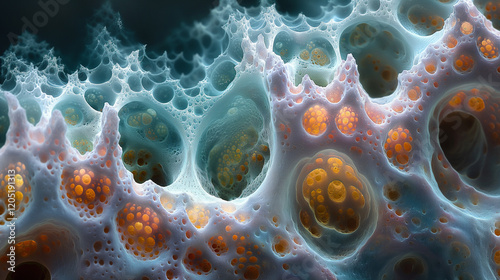 ancient microbes under microscope reveal intricate cellular structures, showcasing their mysterious and ancient nature.  Ideal for scientific and educational content.