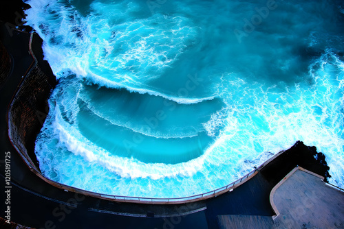 Aerial View of Turquoise Oc...