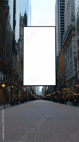 Blank Billboard in a City S...