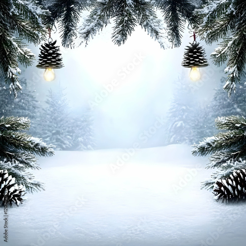 Snowy Winter Landscape Deco...