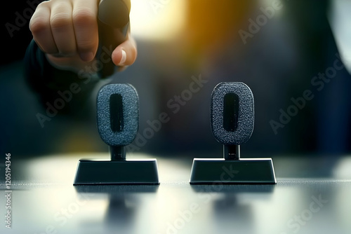 Hand Holds Tool Over Two Ze...