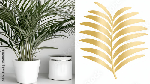 Green Plant in White Pot an...