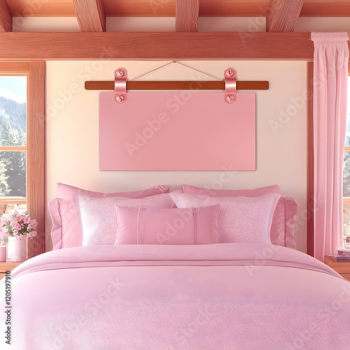 Pink Bedroom Interior Desig...