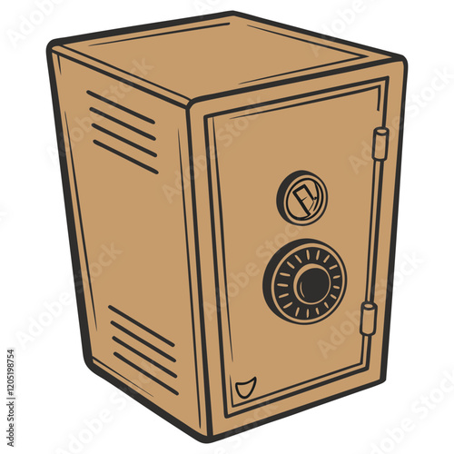 Travel locker design art and illustrator eps