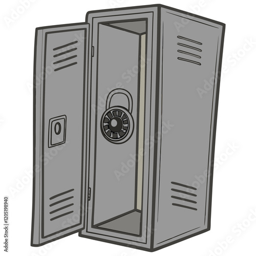 Travel locker design art and illustrator eps