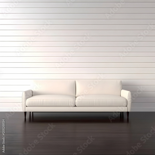 White Sofa Sits Elegantly i...