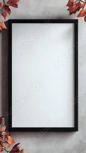 Blank Black Frame Mockup on...