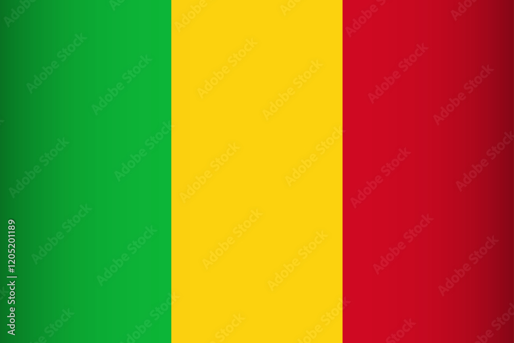 National Flag of the Republic of Mali. Vector symbol of the state National Flag of the Republic of Mali. Vector symbol of the state