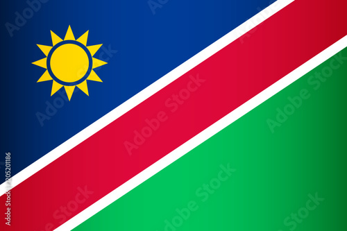 Free Download National flag of the Republic of Namibia. Vector symbol of the state - GFXLoad